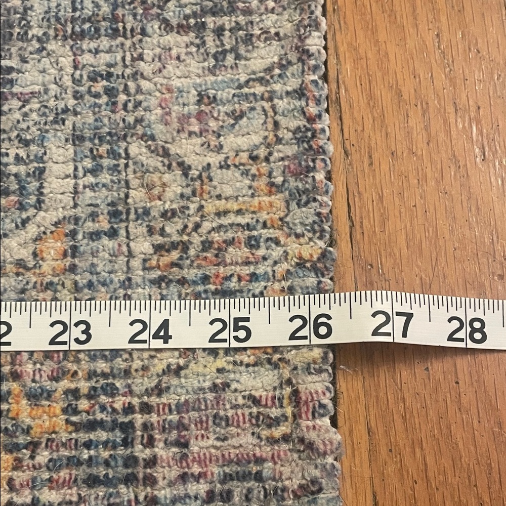 Shabby Chic Blue and Cream Rug - Picture 3 of 9